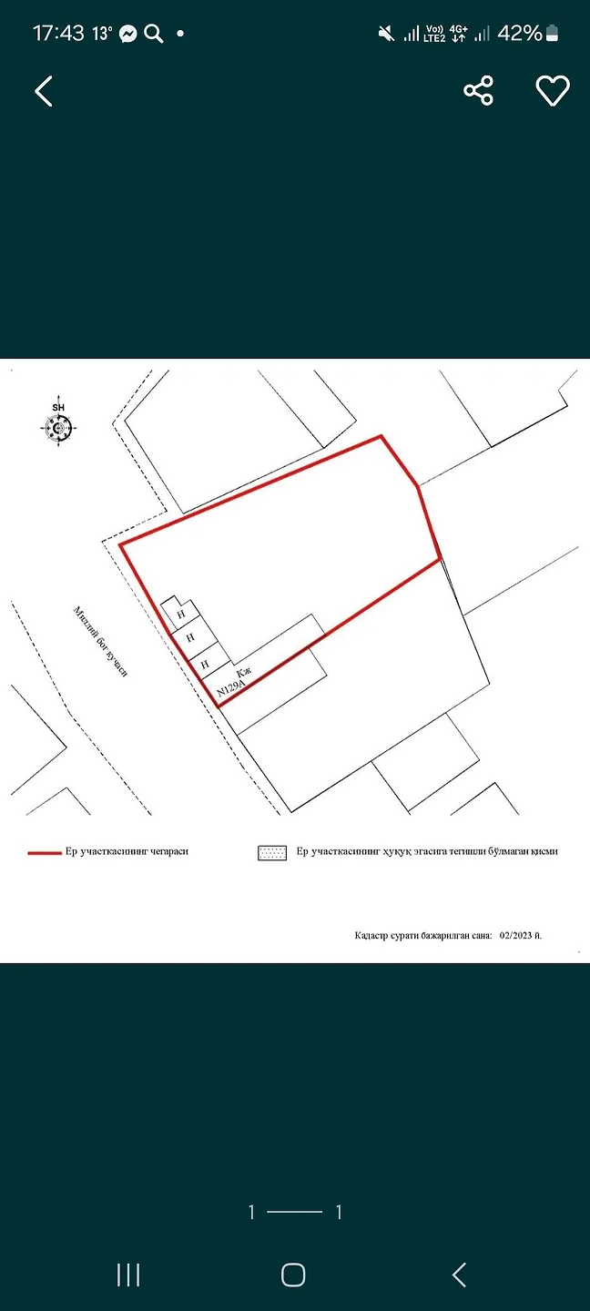 Sotuvga yer uchastkasi — улица Миллий Бог
